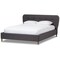 Baxton Studio Germaine Dark Grey King Size Grid-Tufting Platform Bed 125-7024 - alternate 1